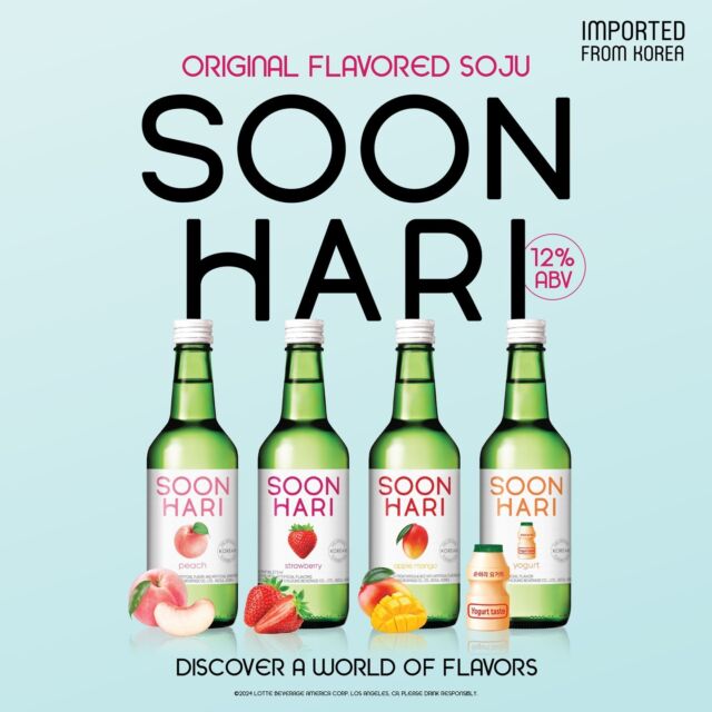 Bring the party everywhere with  flavored Soju! SoonHari Soju provides a sweet taste in each sip while maintaining a light and refreshing experience. Call your rep to learn more about the original flavored soju with natural and artificial flavors, or use the link in bio to place an order today!

#SoonhariSoju #PARTYEVERYWHERE #Soonhari #FlavorChoice #SoonhariSips #Soju #LetsSoonhari